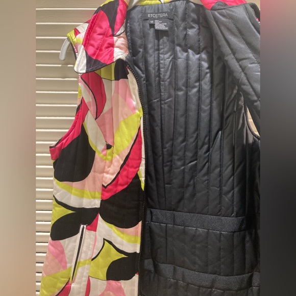 ETCETERA vest pink black white sz 12 - Picture 9 of 13